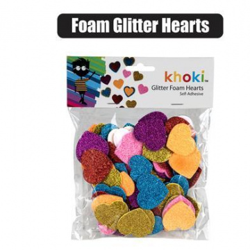 ART+CRAFT FOAM GLITTER HEARTS