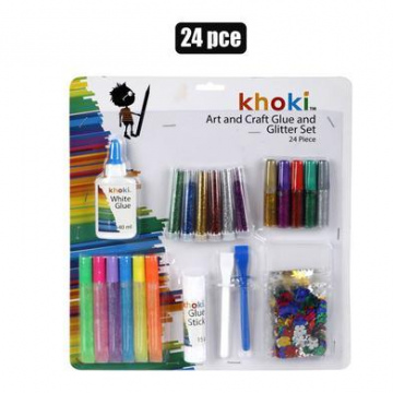 ART+CRAFT GLITTER SET 24 PCE